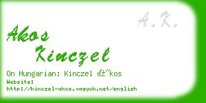 akos kinczel business card